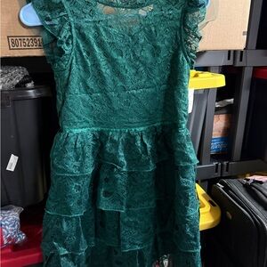 EXCHANGE Kids Formal Dress in Emerald Lace